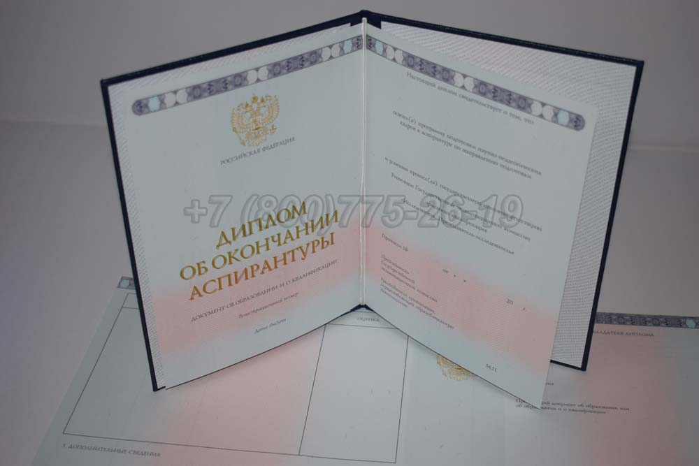 Диплом аспирантуры Гознак 2014-2025 год выпуска г.Иркутск