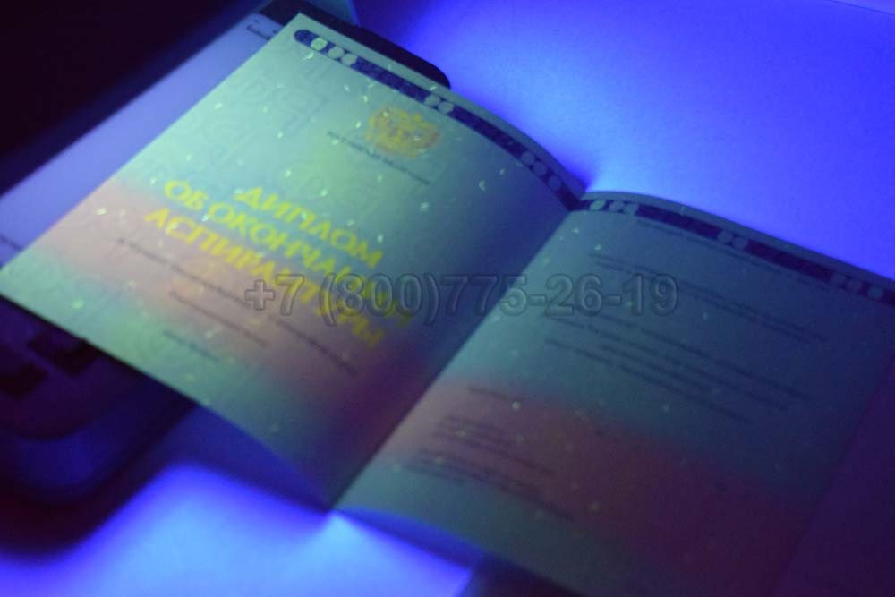 Бланк диплома аспирантуры Гознак 2014-2025 год выпуска г.Иркутск
